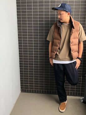 「秋色コーデ」｜「アイテム（スリッポン）」を使った、Munehiro.Tさん（メンズ・170cm）の秋コーディネート