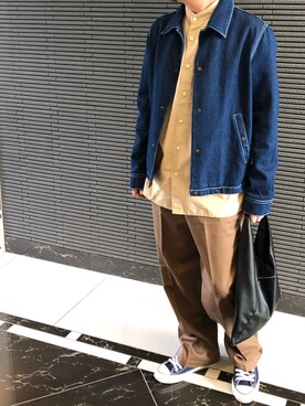 「ami（アミ）のアイテム（ジャケット/アウター）」を使った、Munehiro.Tさん（メンズ・170cm）の春コーディネート
