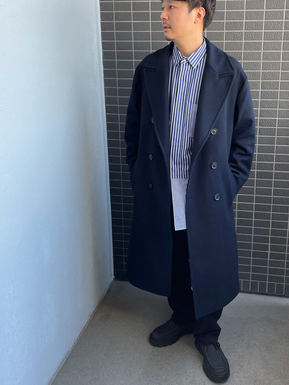 ZARAのアイテムを使った「オーバーサイズコート」のメンズ人気