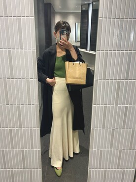 「niko and...（ニコアンド）のアイテム（トレンチコート）」を使った、hikamemeさん（レディース・165cm）の春コーディネート