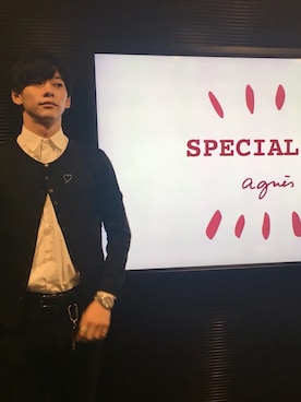「アイテム（ブローチ/コサージュ）」を使った、Kosukeさん（メンズ・177cm）の秋コーディネート