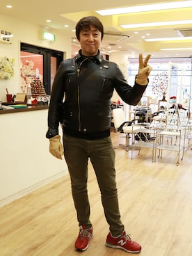 「ルイスレザー」｜YasuoShirakawaさん（メンズ・177cm・50代）の冬コーディネート