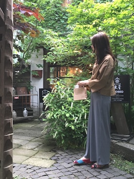「LILY BROWN（リリーブラウン）のアイテム（その他シューズ）」を使った、mikaさん（レディース・171cm）の春コーディネート