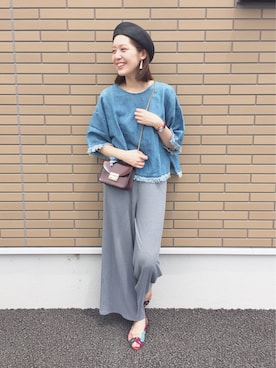 「LILY BROWN（リリーブラウン）のアイテム（その他シューズ）」を使った、mikaさん（レディース・171cm）の夏コーディネート