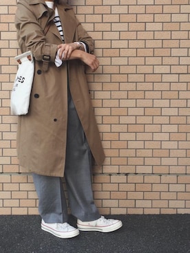 「HYKE（ハイク）の＜HYKE（ハイク）＞トレンチ コート■■■（トレンチコート）」を使った、a.さん（レディース・154cm）の秋コーディネート