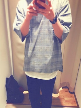 「improves（インプローブス）のアイテム（チノパンツ）」を使った、Shunさん（メンズ・175cm）の夏コーディネート