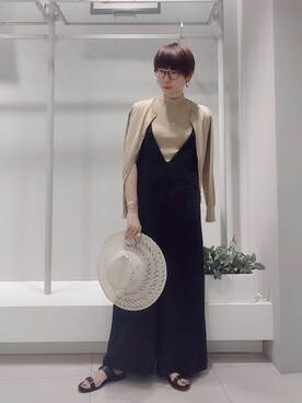 「Rouge vif（ルージュヴィフ）のアイテム（オールインワン・サロペット）」を使った、satchさん（レディース・164cm）の春コーディネート