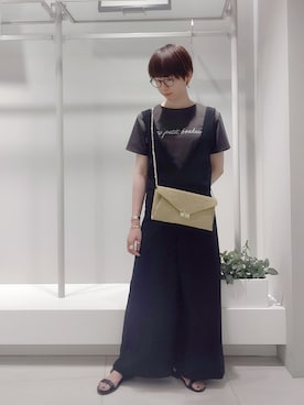 「Rouge vif（ルージュヴィフ）のアイテム（オールインワン・サロペット）」を使った、satchさん（レディース・164cm）の春コーディネート