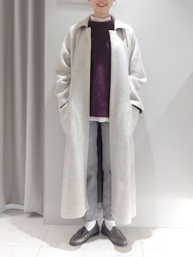 「upper hights」｜「アイテム（その他アウター）」を使った、satchさん（レディース・164cm）の秋コーディネート