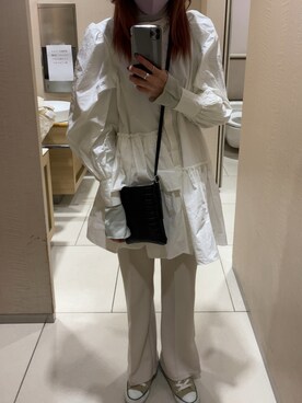 「Chico（チコ）のアイテム（チュニック）」を使った、リンさん（レディース・161cm）の春コーディネート