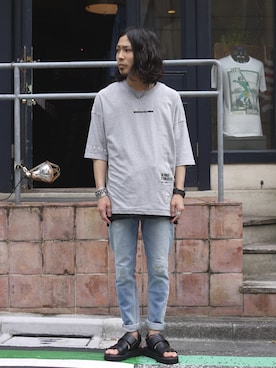 「アイテム（チョーカー）」を使った、HASUMIさん（メンズ・168cm）の夏コーディネート