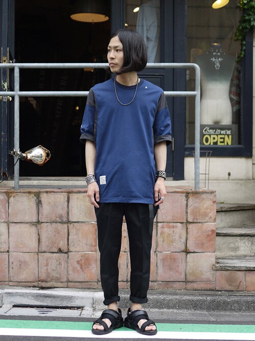HASUMI使用「EGO TRIPPING（mt4828-BOWLING TEE star Tシャツ）」的時尚穿搭