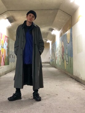 「Dior」｜「アイテム（トレンチコート）」を使った、Rintaroさん（メンズ・174cm）の春コーディネート