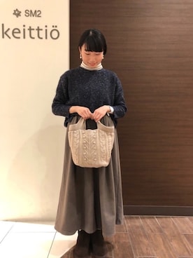 「フェイクウール」｜Sa*さん（レディース・157cm）の冬コーディネート