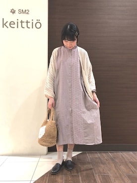 「ラベンダー」｜「アイテム（スリッポン）」を使った、Sa*さん（レディース・157cm）の春コーディネート