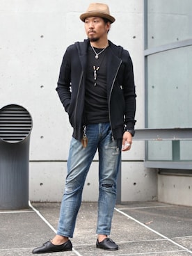 「MEN'S MELROSE（メンズメルローズ）のアイテム」を使った、TA-2さん（メンズ・174cm）の夏コーディネート