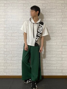 「AAA（トリプルエー）のアイテム」を使った、ERAさん（メンズ・165cm）の夏コーディネート