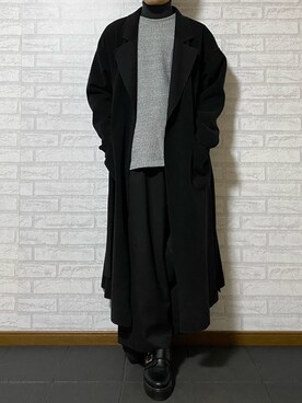 オーバーサイズロングガウンコートを使ったメンズ人気ファッションコーディネート Wear