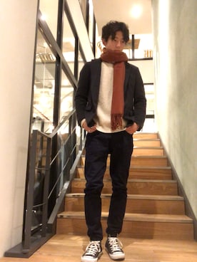 「koe（コエ）のアイテム（その他アウター）」を使った、shotaさん（メンズ・175cm）の秋コーディネート
