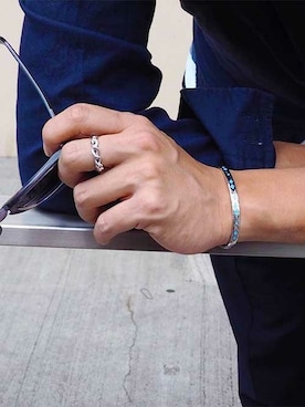 「アイテム（バングル/リストバンド）」を使った、L.A.H. Vendome Aoyama Men's STAFFさん（メンズ・180cm）の夏コーディネート