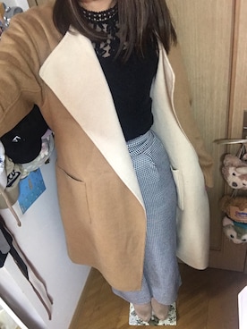 「チドリ柄」｜「アイテム（その他アウター）」を使った、gorilla さん（レディース・169cm）の冬コーディネート