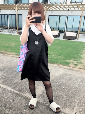 「UNIF（ユニフ）のアイテム（バッグ）」を使った、eeeさん（レディース・152cm）の夏コーディネート