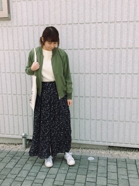 「KBF+」｜「アイテム（ブルゾン）」を使った、kobu☻さん（レディース・169cm）の春コーディネート