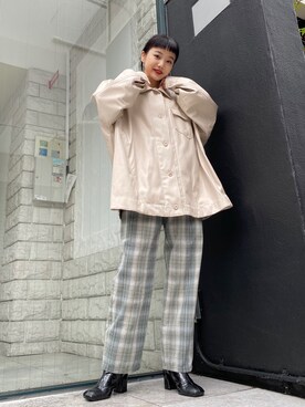 「Kastane」｜「アイテム（カバーオール）」を使った、sophieさん（レディース・157cm）の秋コーディネート