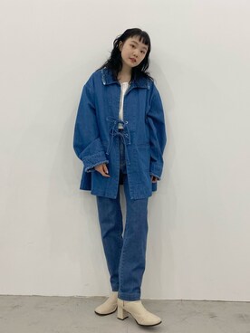 「Kastane」｜「アイテム（カバーオール）」を使った、sophieさん（レディース・157cm）の冬コーディネート