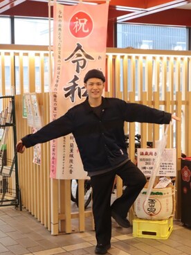 「MYne（マイン）のアイテム（ジャケット/アウター）」を使った、山岡さん（メンズ・165cm）の秋コーディネート