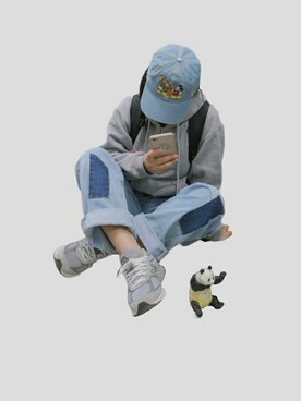 「可爱」｜miaohanさん（レディース・160cm）の冬コーディネート