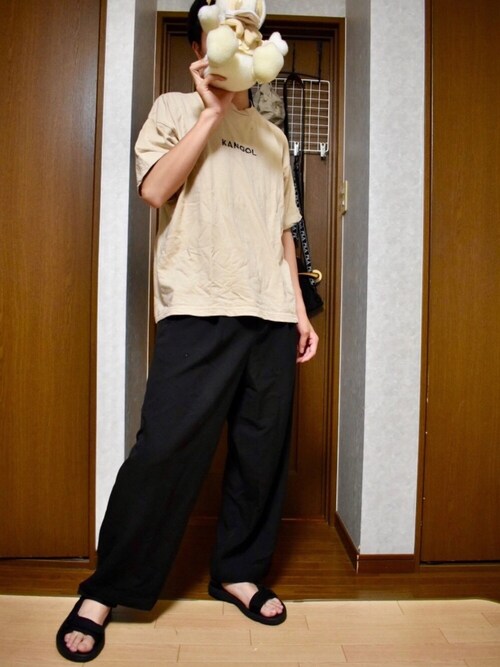 Zekki使用「MONO-MART（T/R タック ワイドパンツ テーパードスラックス 2019）」的時尚穿搭