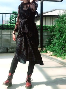 「Daniel Wellington（ダニエルウェリントン）の販売終了クラシックペティット アッシュフィールド32mm（アナログ腕時計）」を使った、miyuさん（レディース・158cm）の秋コーディネート