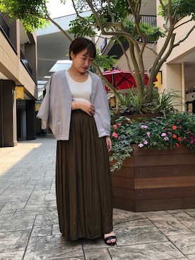 「夏秋ミックス」｜「アイテム（ジャケット/アウター）」を使った、kotomiさん（レディース・147cm）の夏コーディネート