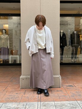 「フェイクレザー」｜「アイテム（スリッポン）」を使った、kotomiさん（レディース・147cm）の春コーディネート