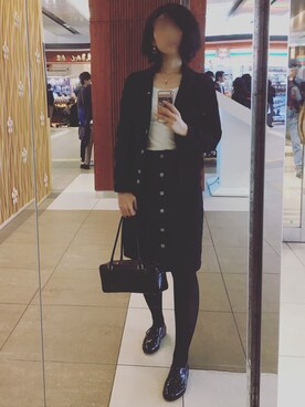 「アイテム（タイツ/ストッキング、ブルー系）」を使った、スイ suiさん（レディース・165cm）の秋コーディネート