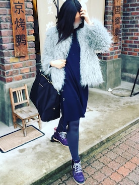 「H&M（エイチ・アンド・エム）のアイテム（その他アウター）」を使った、スイ suiさん（レディース・165cm）の冬コーディネート