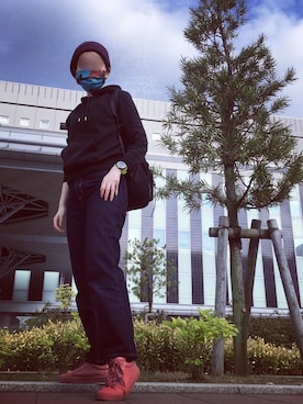 「Q&Q（キューアンドキュー）のアイテム」を使った、スイ suiさん（レディース・165cm）の春コーディネート