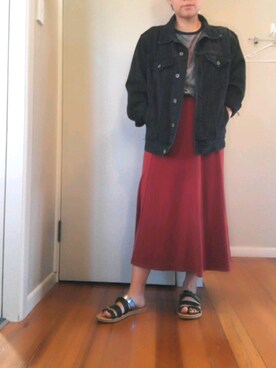 「skirt」｜「アイテム（サンダル）」を使った、fastfashionrebelさん（レディース・152cm）の冬コーディネート