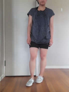 「shorts」｜「アイテム（スリッポン）」を使った、fastfashionrebelさん（レディース・152cm）の冬コーディネート