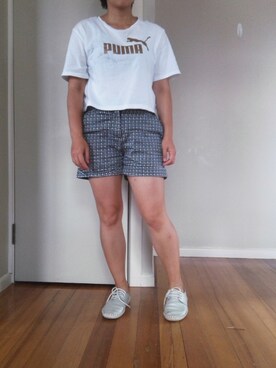 Puma プーマ のtシャツ カットソーを使ったレディース人気ファッションコーディネート Wear
