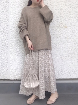「H&M（エイチ・アンド・エム）のアイテム（バレエシューズ）」を使った、maria.さん（レディース・153cm）の秋コーディネート