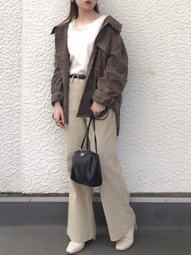 「Crisp（クリスプ）のアイテム（ブルゾン）」を使った、maria.さん（レディース・153cm）の秋コーディネート