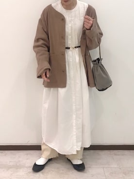 「Crisp（クリスプ）のアイテム（ブルゾン）」を使った、maria.さん（レディース・153cm）の春コーディネート