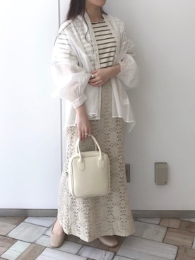 「Chico（チコ）のアイテム（バレエシューズ）」を使った、maria.さん（レディース・153cm）の春コーディネート