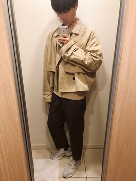 「BeAMS DOT（ビームスドット）のアイテム（その他アウター）」を使った、ringoさん（メンズ・177cm）の秋コーディネート