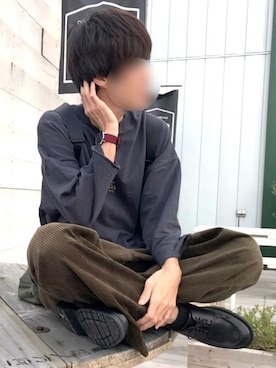 「TROVE（トローヴ）のアイテム（アクセサリー）」を使った、じいさん（メンズ・172cm）の秋コーディネート