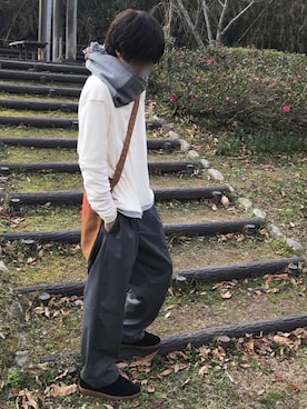 「Caffe（カフェ）のアイテム」を使った、じいさん（メンズ・172cm）の冬コーディネート