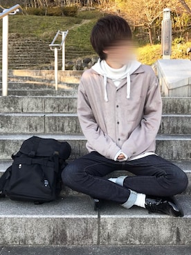 「ビンテージシャツ」｜じいさん（メンズ・172cm）の冬コーディネート