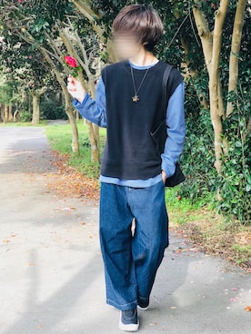 「WHITE LINE（ホワイトライン）のアイテム」を使った、じいさん（メンズ・172cm）の春コーディネート